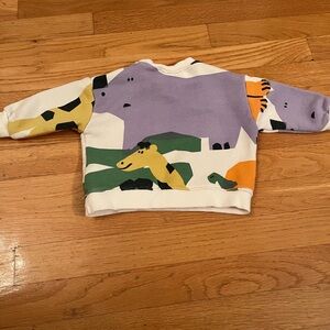 Zara Multicolor Animal Print Kids Sweatshirt